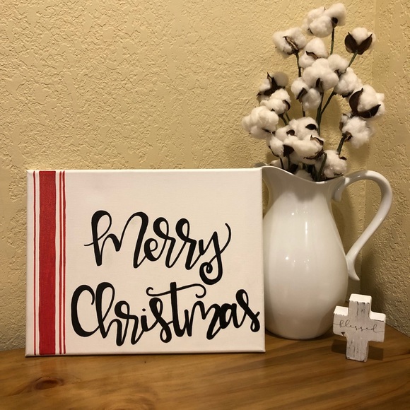 Farmhouse Christmas Canvas - Picture 1 of 2